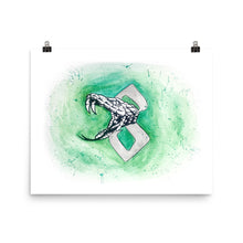 Load image into Gallery viewer, Snake Watercolor Poster
