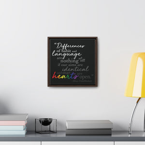 Equality Square Framed Premium Gallery Wrap Equality Canvas