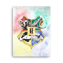 Load image into Gallery viewer, Animal Crest Watercolor Canvas
